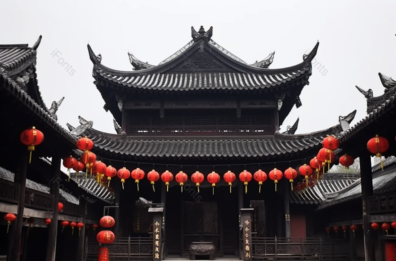 四川乐山罗城古镇正面摄影图,高清,摄影图,摄影图片,图片大全,摄影图免费下载